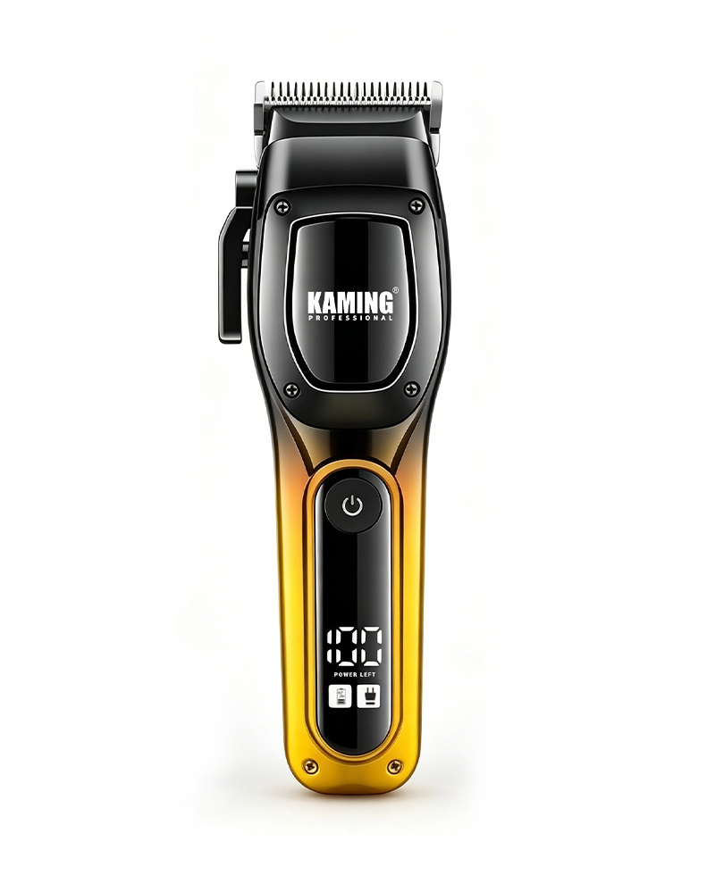 Kaming 1709 Nueva cortadora de cabello profesional de alta potencia con pantalla digital para salón y cuidado personal masculino