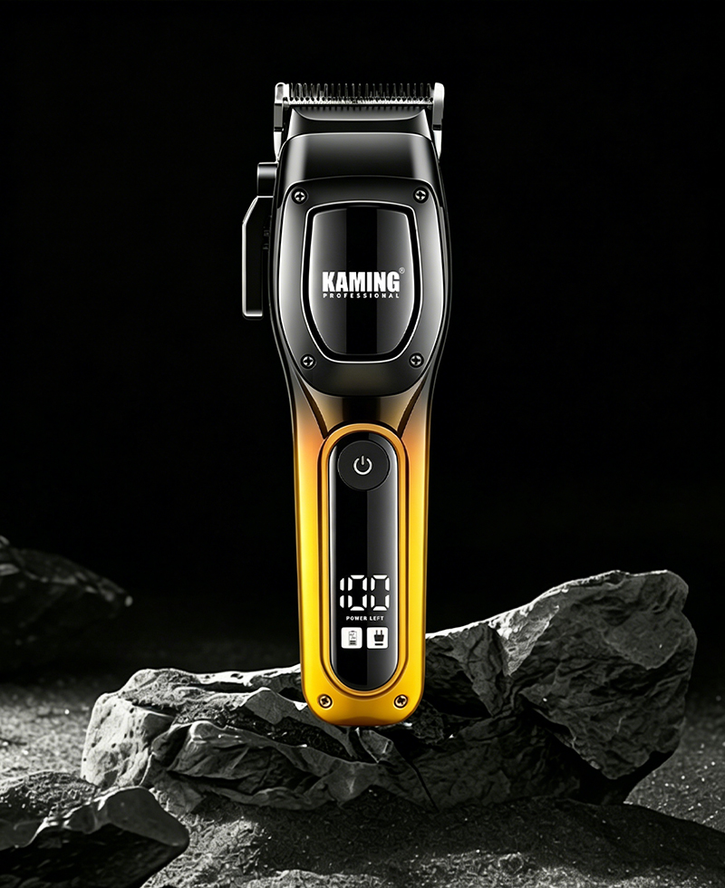 Kaming 1709 Nueva cortadora de cabello profesional de alta potencia con pantalla digital para salón y cuidado personal masculino