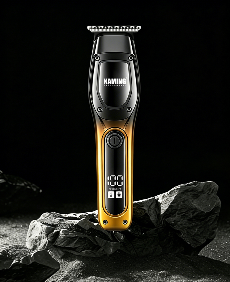 Kaming1711 Nueva cortadora de cabello eléctrica para hombres Pantalla digital Zero Gap Recortadora de detalles de 7000 RPM Comercio transfronterizo