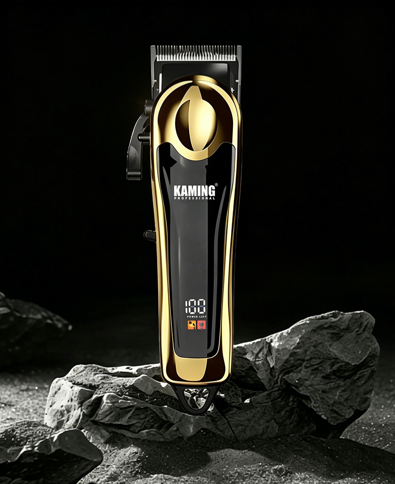 Cortadora de pelo con pantalla LCD ajustable profesional Kaming para salones